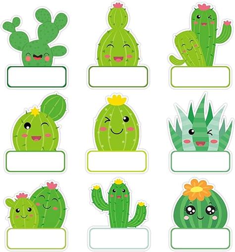 Amazon Lucleag 135 PCS Cactus Name Tags Stickers Self Adhesive