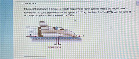 Solved Question If The Rocket Sled Shown In Figure Chegg