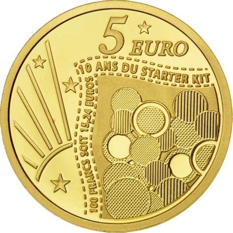 France 5 Euro Gold Coin The Sower 10 Years Of Starter Kit 2011