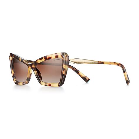 Tiffany Sunglasses In Yellow Tortoise Acetate With Brown Lenses Tiffany And Co