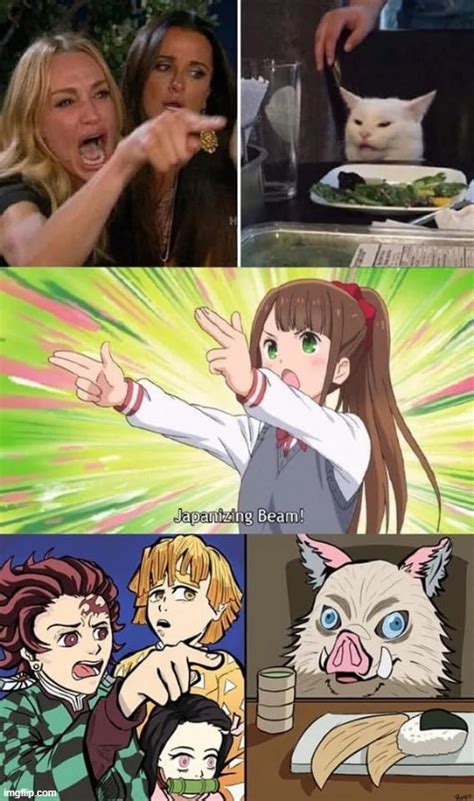 Demon Slayer Cat Meme