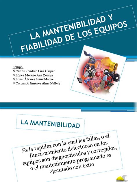 2 4 La Mantenibilidad Y Fiabilidad De Los Equipos Pdf Ingeniería De