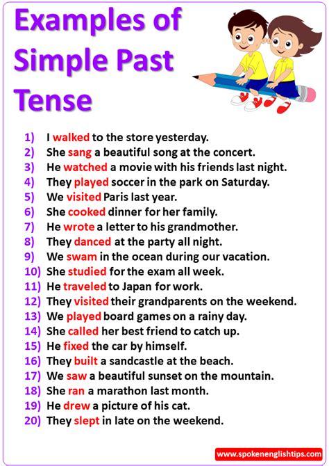 25 Examples Of Past Tense Sentences 2024