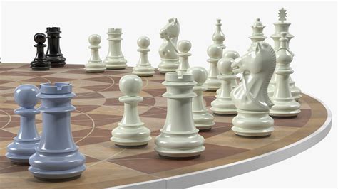 Circular 3 Person Chess Set 3D Model $49 - .3ds .blend .c4d .fbx .max ...