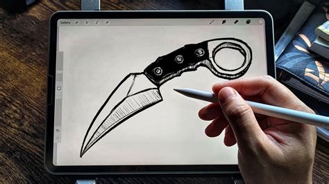 How To Draw Karambit Knife YouTube