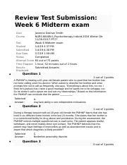 Nurs Mid Term Exam Review Test Submission Docx Review