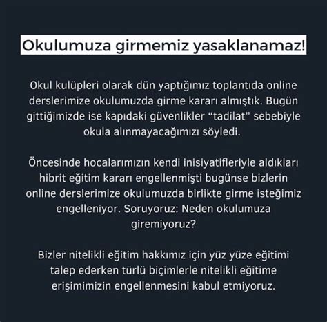 ŞAFAK on Twitter RT kolektifler Okulumuza girmemiz yasaklanamaz