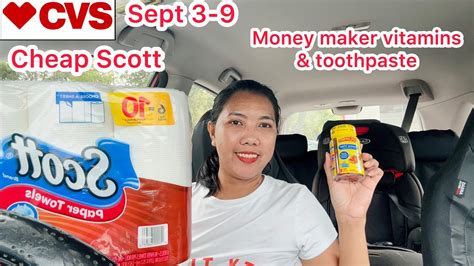 Cvs Couponing Sept 3 9 Money Maker Vitamins And Cheap Scott YouTube