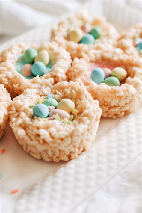 Easter Rice Krispie Chocolate Mini Egg Nests