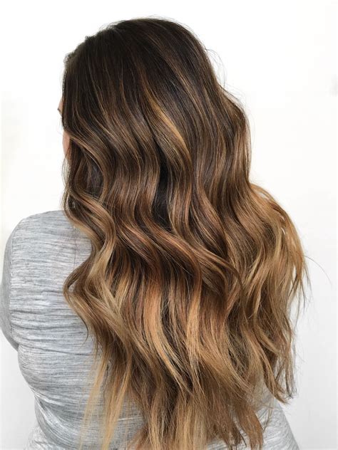 Caramel Balayage And Babylights Long Hair Cabelo