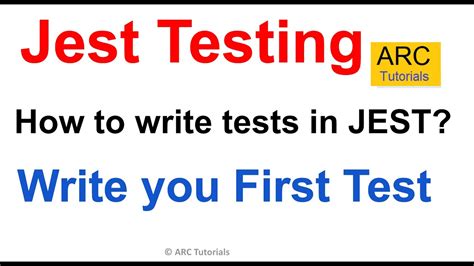 Write Your First Test With Jest Jest Tutorial Test React Express Next Nestjs With Jest