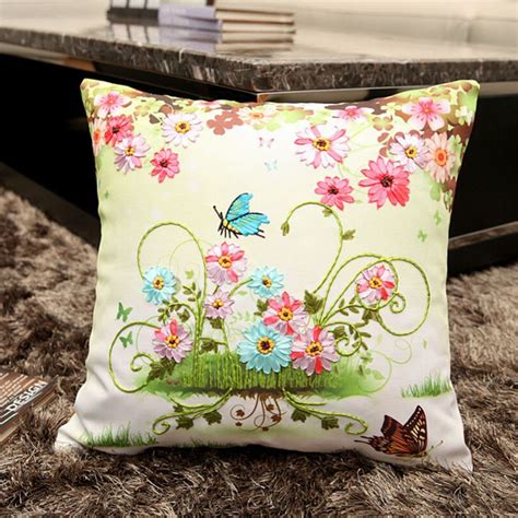 Ribbon embroidery kit Toolkit cushion covers pillow cover flower ...