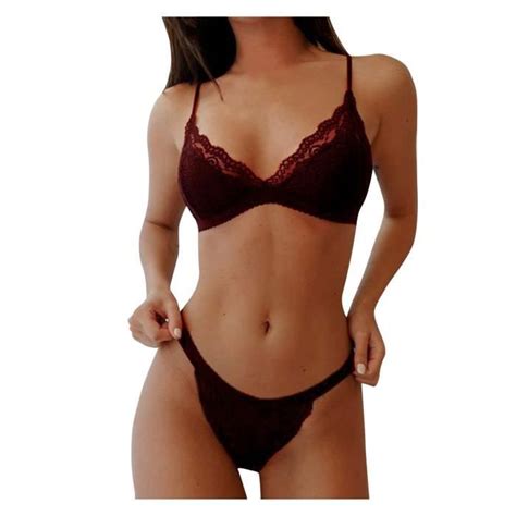 Ensemble De Lingerie Sexy Pour Femmes Sous V Tements En Dentelle