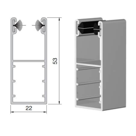 Coulisse Aluminium R Novation Blanche X Mm M Tres Euromatik