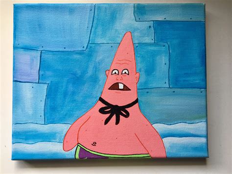 Patrick Star As Pinhead Larry Spongebob Painting Etsy