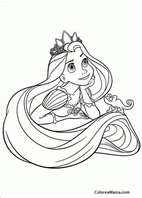 Colorear Rapunzel Enredados Rapunzel Dibujo Para Colorear Gratis