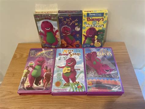 Lot Of 6 Barney Vhs Tapes Movies And Songs Exclusive Rare Eur 2263 Picclick Fr