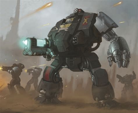 Warhammer 40k Artwork — Deathwatch Redemptor Dreadnought