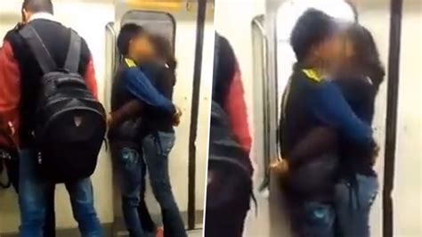 Delhi Metro Couple Kissing Video Viral Clip Shows Couple Hugging And