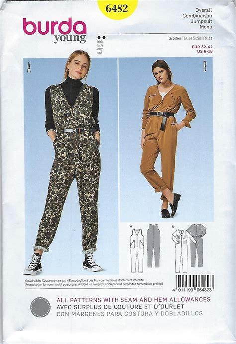 New Burda Style Pattern 6482 Misses Casual Etsy