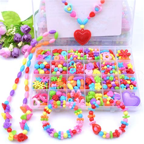 Diy Handmade Beaded Toy With Accessory Set Children Creative 24 Grid