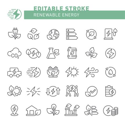 70 Energy Transition Icons Stock Illustrations Royalty Free Vector