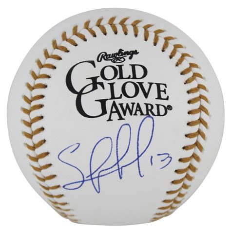 Salvador Perez Signed Gold Glove Award Baseball Beckett Pristine