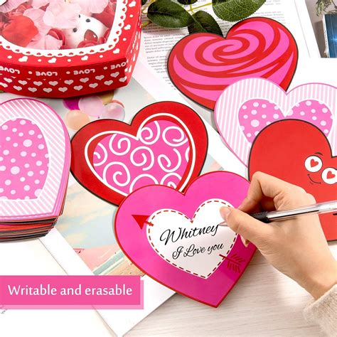 Buy Whaline 45pcs Heart Cut Outs Assorted Red Pink Heart Cut Outs 6 Inch Large Valentine S Day