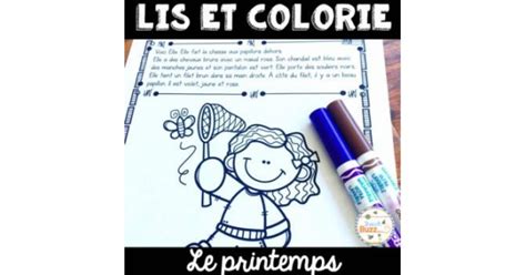 Lis Et Colorie Le Printemps