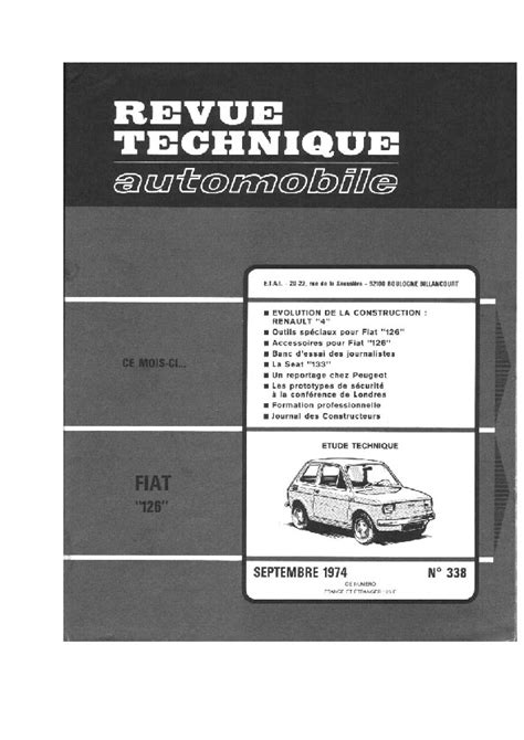 FIAT 126 Revue Technique PDFCOFFEE