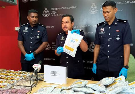 Polis Tahan Lelaki Edar Dadah Bernilai Lebih RM400 000 Di Sibu