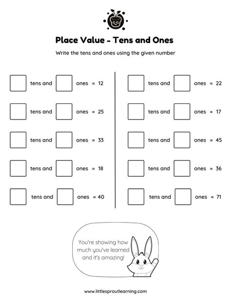 Place Value Tens And Ones Little Sprout Art Learning Lab