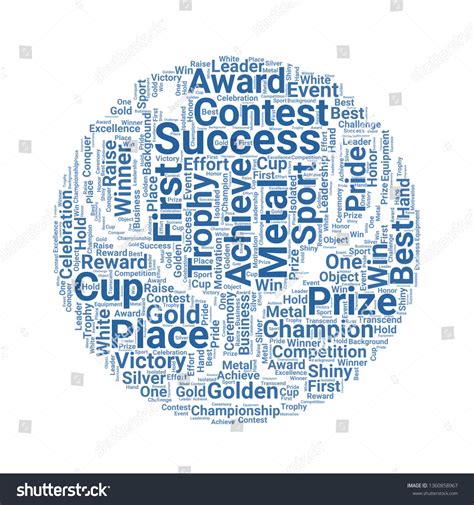 Trophy Word Cloud Tag Cloud About Stock Vector Royalty Free