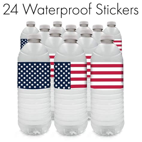 These Patriotic Usa American Flag Water Bottle Labels Turn Your Basic