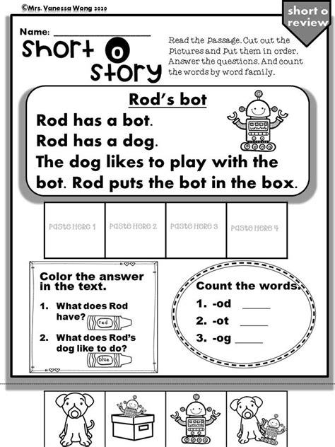 Phonics Short Vowel Activities And Worksheets Short O Etsy