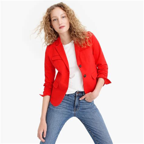 Deconstructed Blazer In Cotton Twill Womens Blazers Jcrew