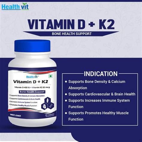 Buy Healthvit Bone Health Supplement Vitamin D K2 Online At Best Price Of Rs 240 Bigbasket