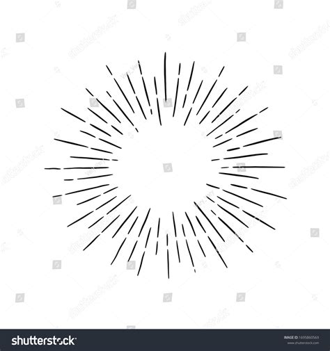 Sun Rays Hand Drawn Linear Drawing Stock Vector (Royalty Free) 1695860569 | Shutterstock