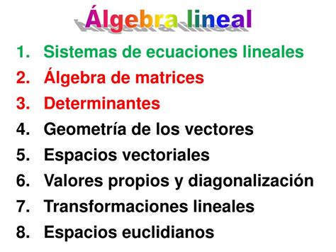 PPT Álgebra lineal PowerPoint Presentation free download ID 2966944