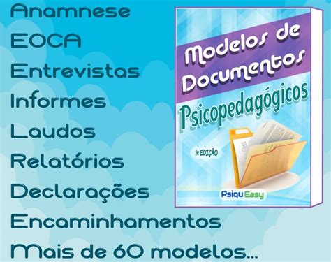 Apostila Mais De Modelos De Documentos Psicopedag Gicos