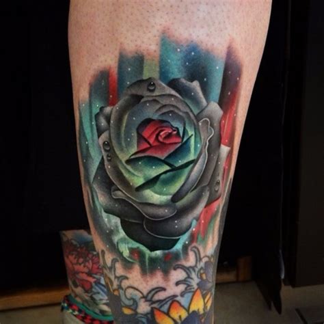 Grey Rose Dew Drops Best Tattoo Ideas Gallery