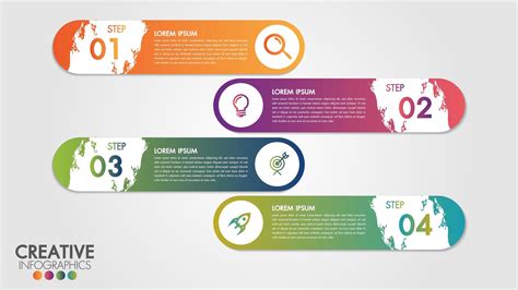 Infographic Modern Design Template With 4 Steps 830815 Vector Art At