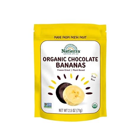 Amazon Natierra Organic Freeze Dried Chocolate Bananas Non Gmo