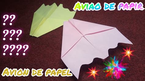 Como Hacer Un Avion De Papel Que Vuela Mucho Como Fazer Um Avi O De