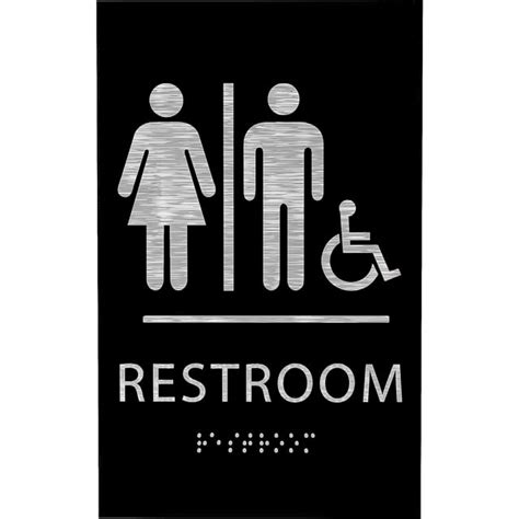 Ada Central Signs 6x9 Unisex Accessible Restroom Sign Ada