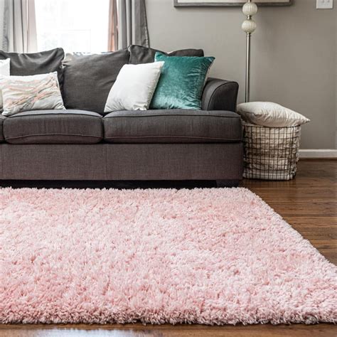 Infinity Collection Solid Shag Area Rug by Rugs Äì Pink 9 x 12