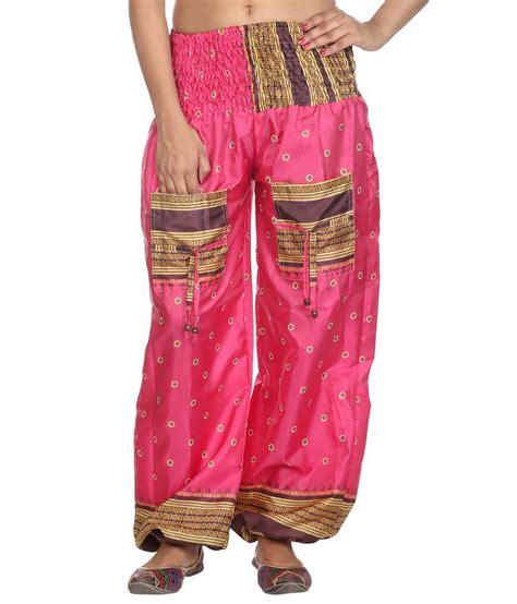 Rajrang Pink Silk Harem Pants Price In India Buy Rajrang Pink Silk