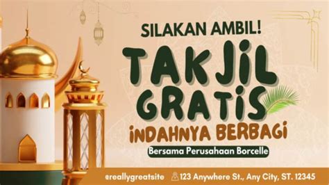 11 Contoh Spanduk Takjil Gratis Desain Banner Free 2024