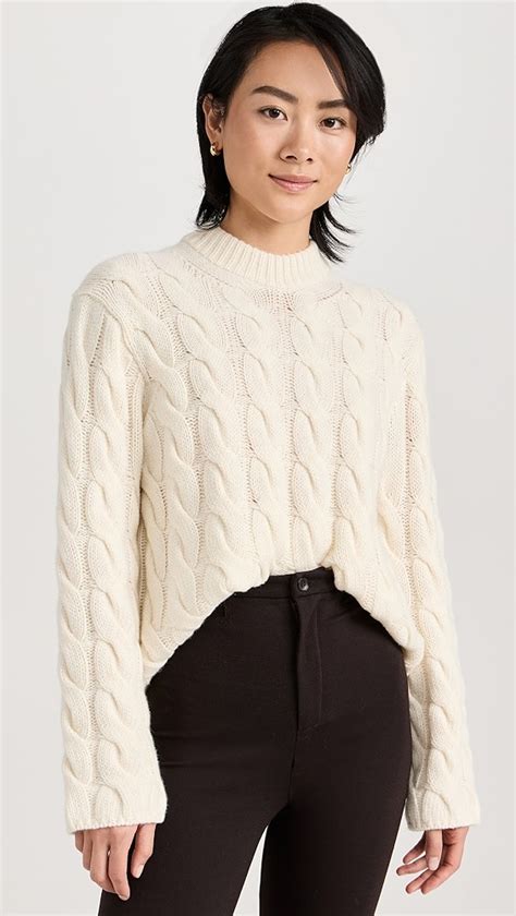 Theory Felted Wool Cable Knit Sweater Shopbop