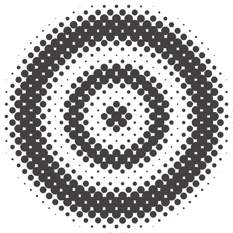 Circle Dots With Halftone Pattern Round Gradient Background Element With Gradation Points